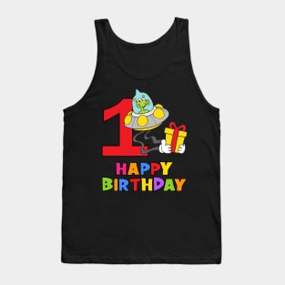 1st First Birthday Party 1 Year Old One Year Tank Top